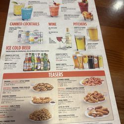 Hooters - Menu