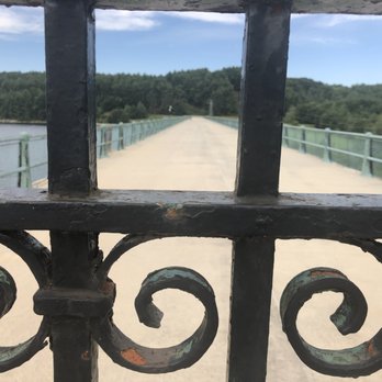 Wachusett Reservoir Dam - The fab wrought iron gate was locked, so you couldn't walk across the dam. Damn. - Hiking Near Me - Clinton, Massachusetts