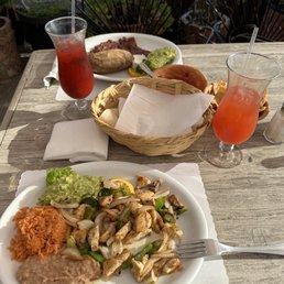 Chicken fajitas & Arrachera steak