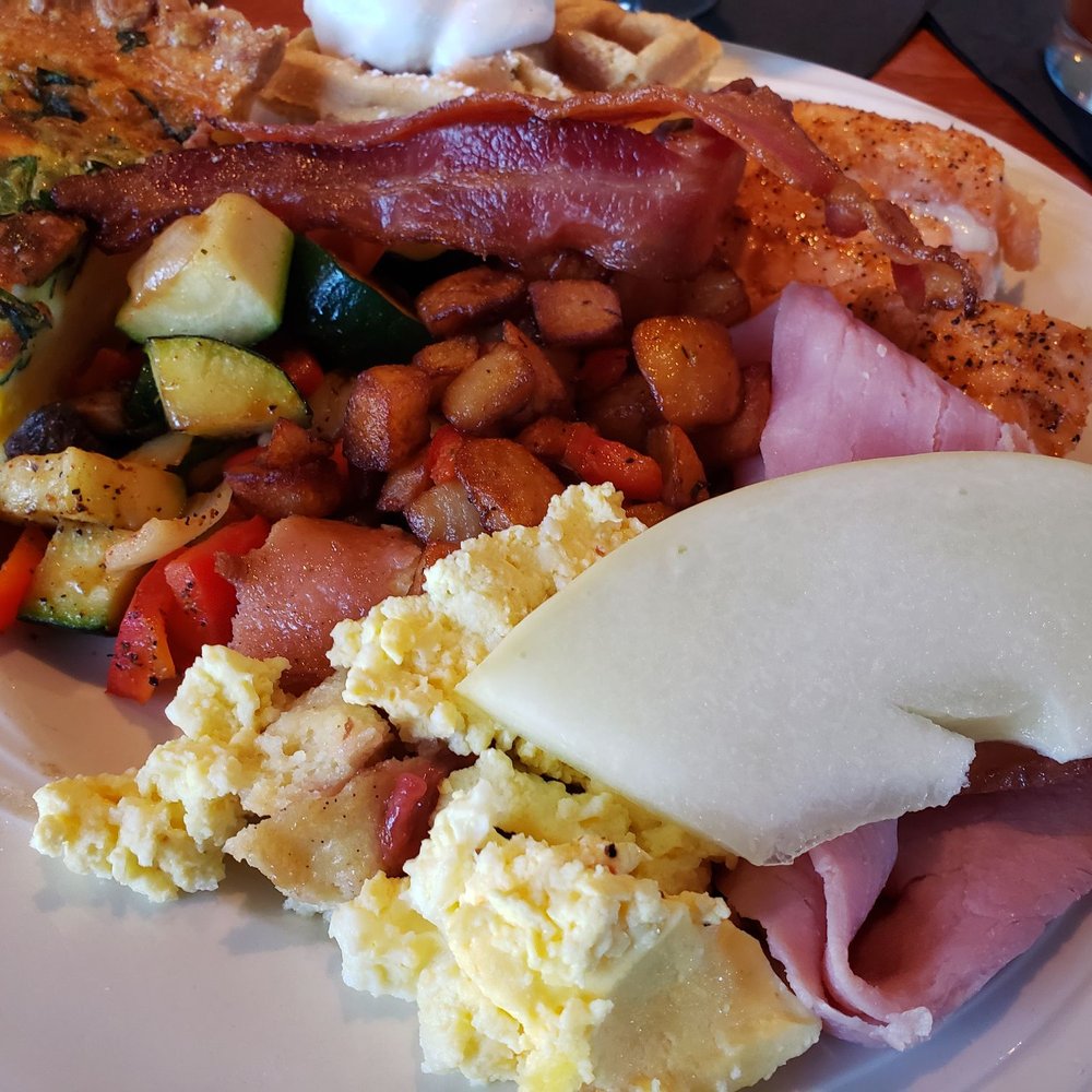 Meritage - Plate of misc buffet items - New American Near Me - Cincinnati, Ohio