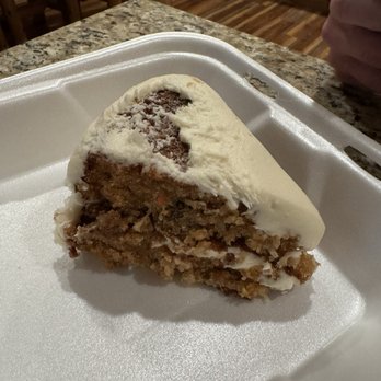 Split Rail Eats - Carrot cake, the slice was so big a bit of the icing stuck to the lid of the container. - Sandwiches Near Me - Gatlinburg, Tennessee