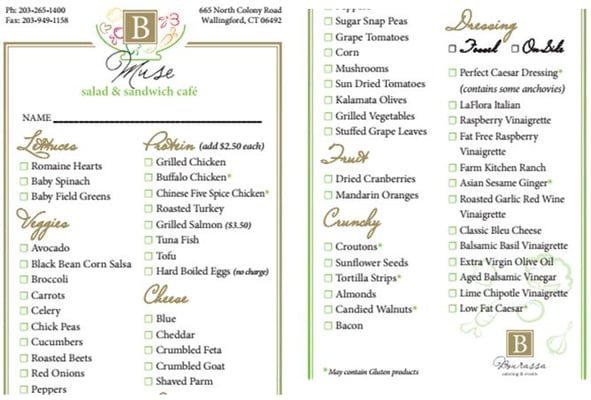 Menu photo 7 B Muse Cafe Wallingford, CT