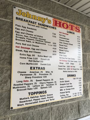 Menu photo 4 Johnny's Hots Philadelphia, PA