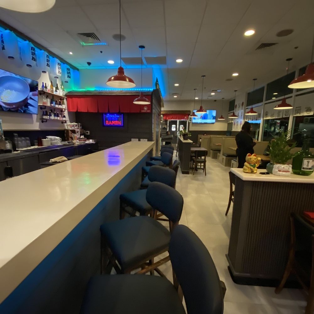 Yoko-San Ramen - Inside layout - bar on left , table seating on the right - Ramen Near Me - Naples, Florida Yoko-San Ramen - Inside layout - bar on left , table seating on the right - Ramen Near Me - Naples, Florida