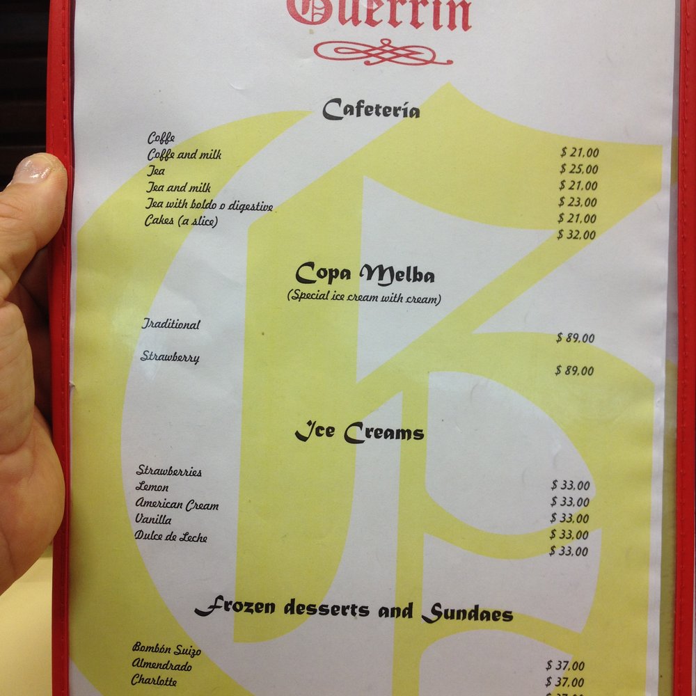 Güerrín - Menu (English) 9 - Pizza Near Me - Buenos Aires, C Güerrín - Menu (English) 9 - Pizza Near Me - Buenos Aires, C
