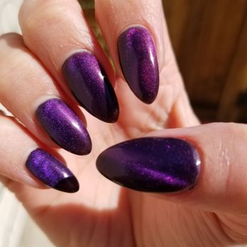 Elegant Nails & Spa - Dark purple cat eye - Nail Salons Near Me - Arcadia, California Elegant Nails & Spa - Dark purple cat eye - Nail Salons Near Me - Arcadia, California