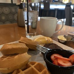 Oscars - Waffles with a Side of Sausage + Coffee