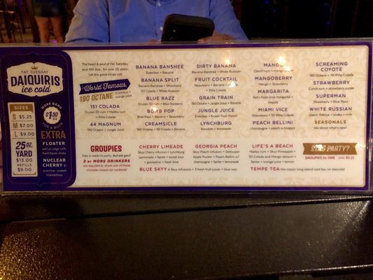 Menu photo 6 Fat Tuesday - Tempe Tempe, AZ Menu photo 6 Fat Tuesday - Tempe Tempe, AZ