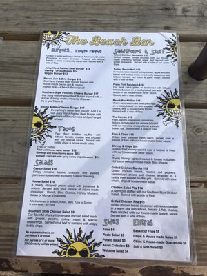 Menu photo 4 The Beach Bar Cruz Bay, VI