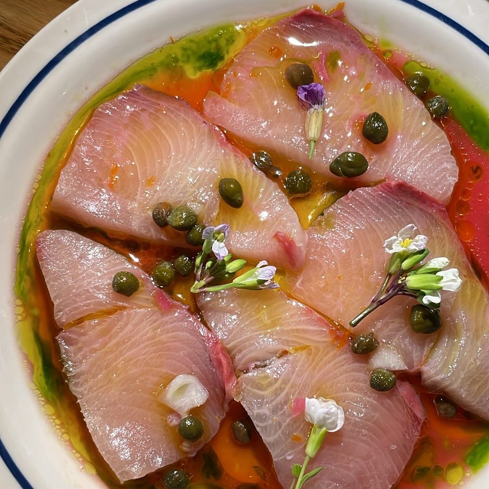 Luka - Yellowtail crudo - Coffee & Tea Near Me - Artesia, California Luka - Yellowtail crudo - Coffee & Tea Near Me - Artesia, California