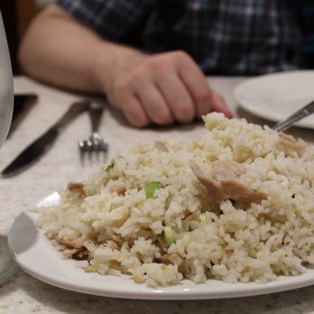 New Dynasty Restaurant - a plate of rice with meat and peas - Imported Food Near Me - Lethbridge, Alberta