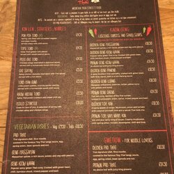 The Tiny Thai - Menu page 1