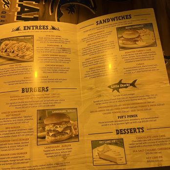LandShark Bar & Grill - menu - Burgers Near Me - Hollywood, Florida