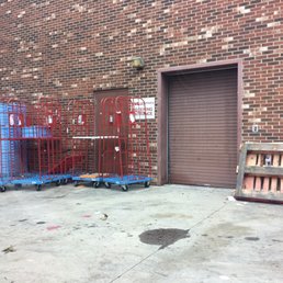 Speed carts blocking an emergency exit.