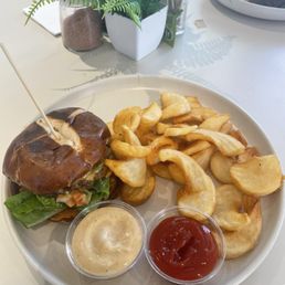 queso burger with fries queso burger with fries