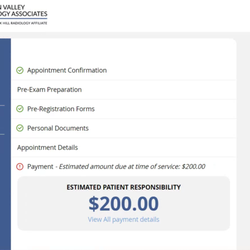 Hudson Valley Radiology Associates - a bit tacky since they make a big deal about the $200.00 fee,