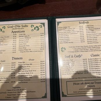 Erin Pub - Menu - Pubs Near Me - Norwood, Pennsylvania
