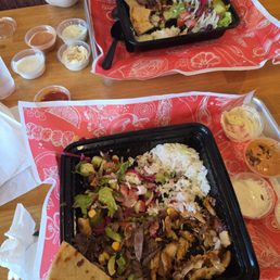 Half eaten rice bowl Half eaten rice bowl