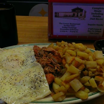 The Corner Restaurant - Breakfast with smoked, pulled pork - American Near Me - Middleport, Ohio