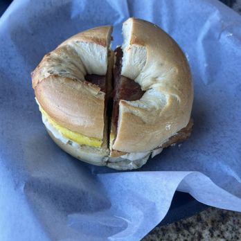 New York Bagel Cafe - Jalapeño Bagel with bacon and egg and salsa with cream cheese - Breakfast & Brunch Near Me - Tulsa, Oklahoma New York Bagel Cafe - Jalapeño Bagel with bacon and egg and salsa with cream cheese - Breakfast & Brunch Near Me - Tulsa, Oklahoma