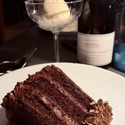 Chocolate Cake with a side of ice cream (extra charge) Chocolate Cake with a side of ice cream (extra charge)