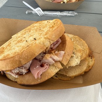 Rain-N-Bagels - Club on sourdough - Breakfast & Brunch Near Me - Beaufort, South Carolina Rain-N-Bagels - Club on sourdough - Breakfast & Brunch Near Me - Beaufort, South Carolina