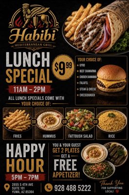 Menu photo 1 Habibi Mediterranean Grill Yuma, AZ