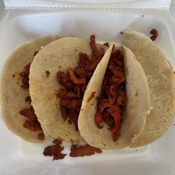 Taqueria Santa Rosa - three tacos in a styrofoam container - Tacos Near Me - Kennedale, Texas
