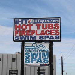 International Hot Tub Company - Denver I-25 - IHT International Hot Tub Co. (Big Blue Building) Zuni Highway Store Sign