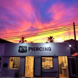 101 Piercing - Exterior Shot of 101 Piercing at Sunset
