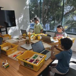 Stem Castle - My kids are building Lego robots and coding them.