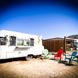 Milky Way Treats - The MWT ice cream trailer at The Boathouse, Terlingua, Texas.