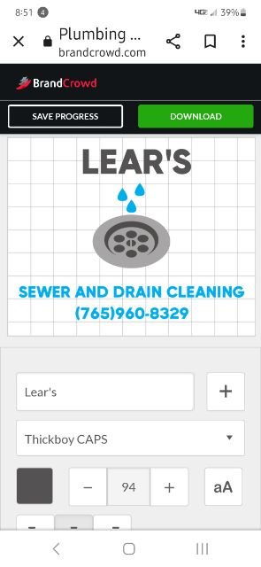 Slide of Lears Sewer and Drain Cleaning