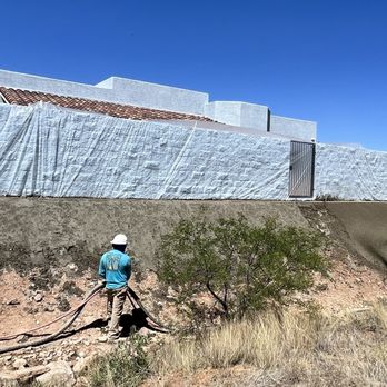 Rockridge Construction - Applying the shotcrete - Masonry/Concrete Near Me - Tucson, Arizona