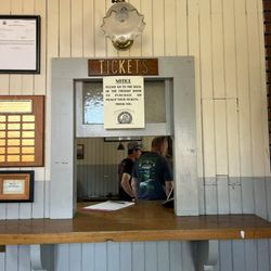 The Cooperstown and Charlotte Valley Railroad - Ticket counter not used but great to see the nostalgia