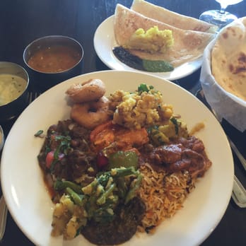 Masala Art - Couldn't fit it all into one plate! So delicious! - Indian Near Me - Needham, Massachusetts Masala Art - Couldn't fit it all into one plate! So delicious! - Indian Near Me - Needham, Massachusetts