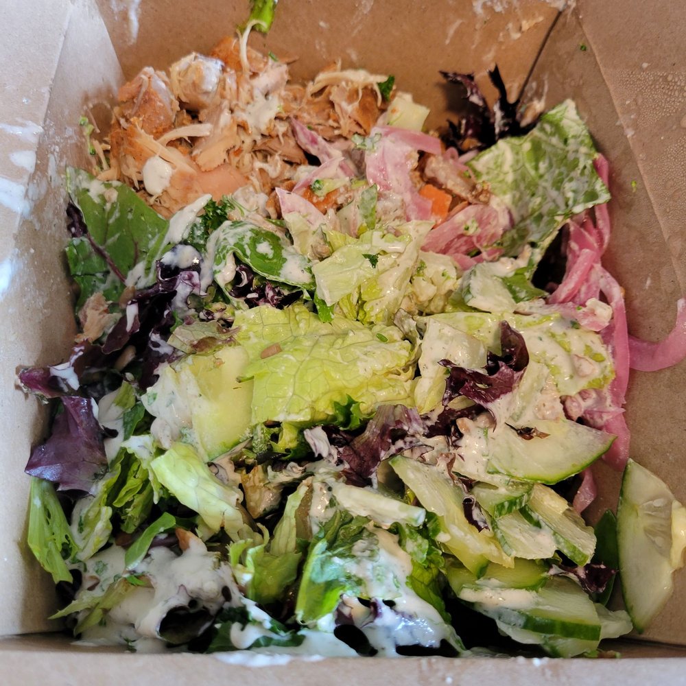 Ben's Fast Food - Salad with ranch dressing blended in - New American Near Me - Oakland, California Ben's Fast Food - Salad with ranch dressing blended in - New American Near Me - Oakland, California