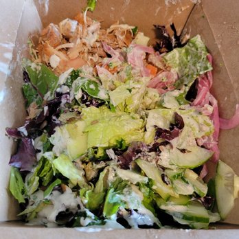 Ben's Fast Food - Salad with ranch dressing blended in - New American Near Me - Oakland, California Ben's Fast Food - Salad with ranch dressing blended in - New American Near Me - Oakland, California