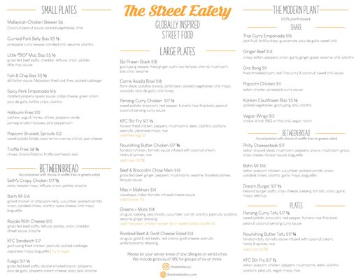Menu photo 2 The Street Eatery Calgary, AB