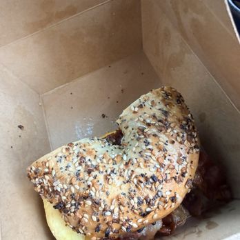 Café Consume - Bacon, egg, and cheese on a everything bagel - Coffee & Tea Near Me - Chicago, Illinois