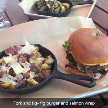 Fork & Fig - Fig burger and salmon wrap - Burgers Near Me - Albuquerque, New Mexico