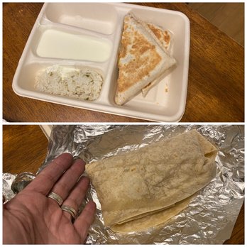 Chipotle Mexican Grill - I have a small woman's hand. This burrito was about the size of a large taco. - Mexican Near Me - Springfield, Virginia