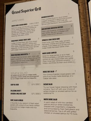 Menu photo 5 Grand Superior Grill Two Harbors, MN