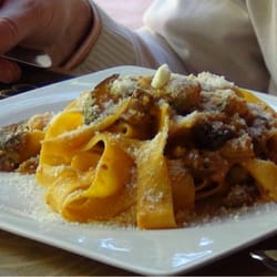 San Marco - Pappardele al funghi. Tambien buenisimos!