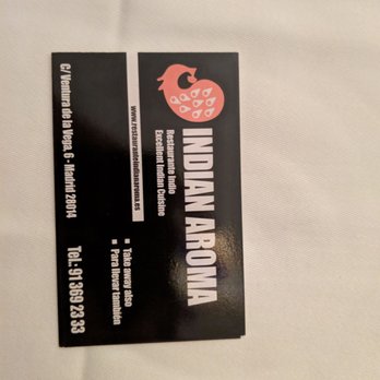 Indian Aroma - Business card - Indian Near Me - Madrid, M