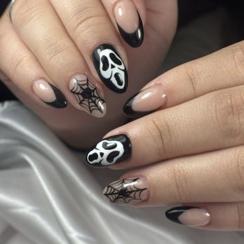 Karen Nails - Builder gel on natural nails with Halloween design - Nail Technicians Near Me - Middletown, Connecticut Karen Nails - Builder gel on natural nails with Halloween design - Nail Technicians Near Me - Middletown, Connecticut