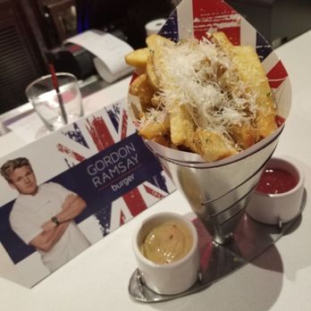 Gordon Ramsay Burger Las Vegas - Truffle fries...the sauces were delicious - Burgers Near Me - Las Vegas, Nevada Gordon Ramsay Burger Las Vegas - Truffle fries...the sauces were delicious - Burgers Near Me - Las Vegas, Nevada