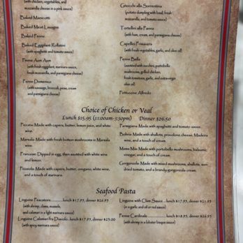 Caffe Positano - Menu - Italian Near Me - Apopka, Florida