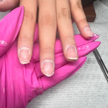 SpaRenity Nails & Herbal - Damage left on my nails from getting them done at Sparenity - Waxing Near Me - Kyle, Texas