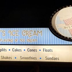 Jim's Ice Cream - Signage